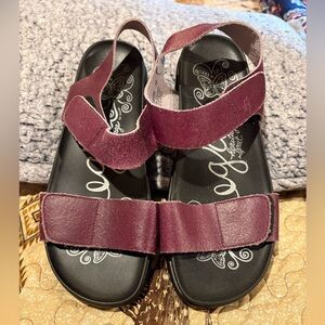 Alegria Playa Purple Nappa Leather Comfort Ankle Wrap Sandals women’s size 38